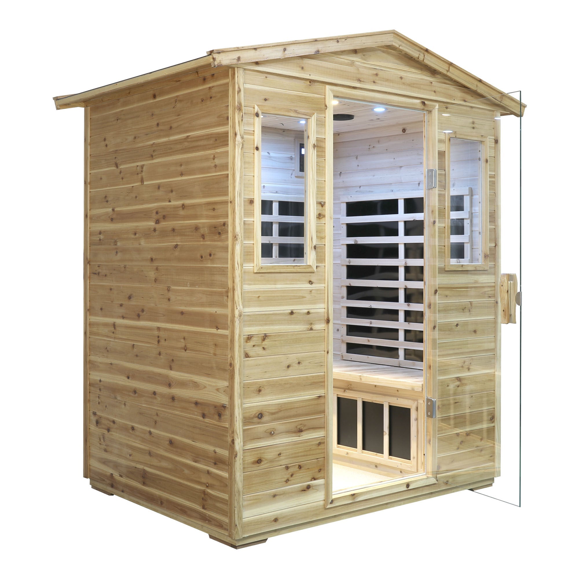 Four person Far-infrared Old fir outdoor sauna room - The Vitality Estate