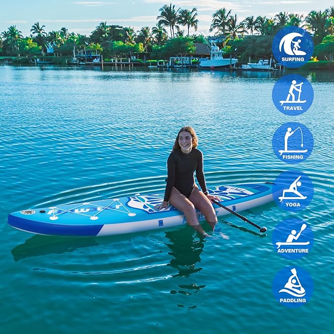 FunWater Inflatable Ultra-Light Stand Up Paddle Board for All Skill Levels with Premium SUP Paddleboard Accessories,Non-Slip Comfort Deck for Youth & Adults - The Vitality Estate