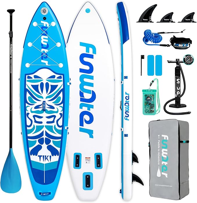 FunWater Inflatable Ultra-Light Stand Up Paddle Board for All Skill Levels with Premium SUP Paddleboard Accessories,Non-Slip Comfort Deck for Youth & Adults - The Vitality Estate