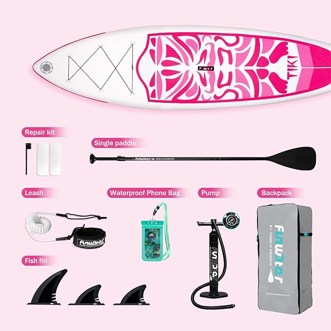 FunWater Inflatable Ultra-Light Stand Up Paddle Board for All Skill Levels with Premium SUP Paddleboard Accessories,Non-Slip Comfort Deck for Youth & Adults - The Vitality Estate