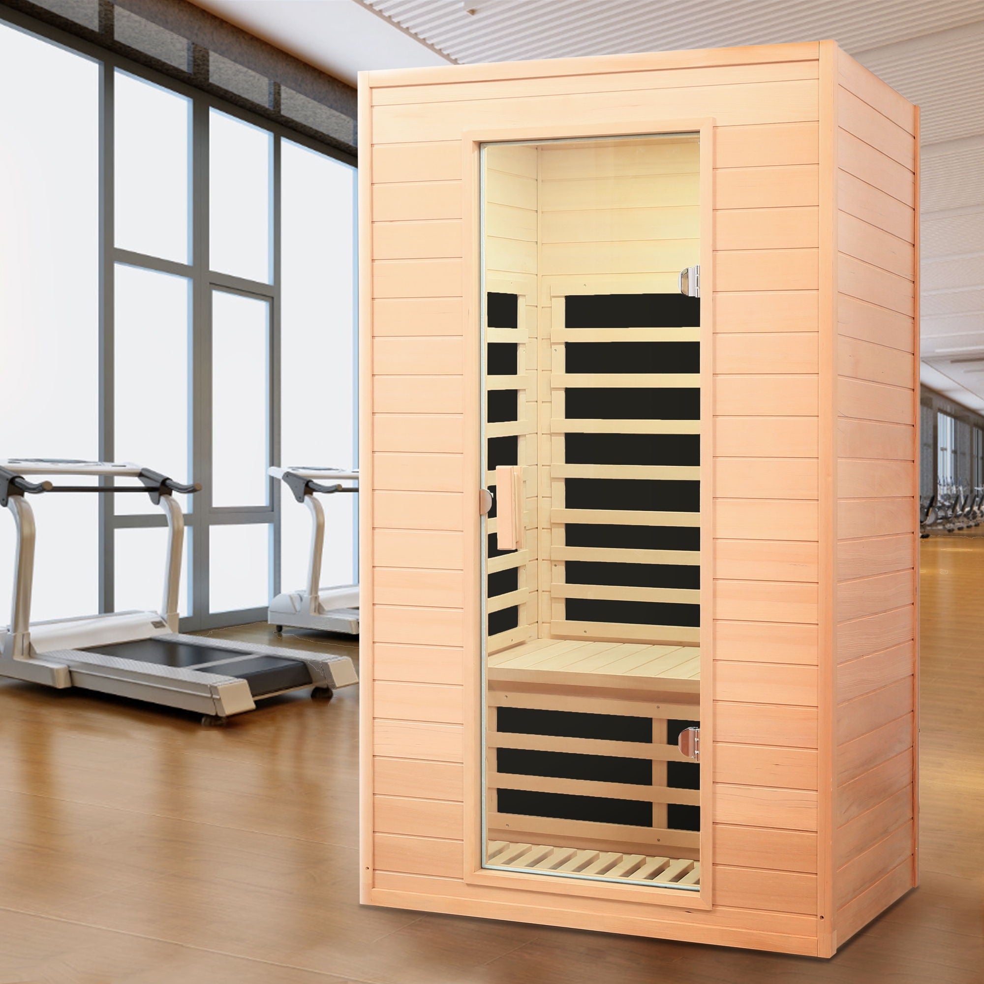 Hemlock Far Infrared Roof Embedded Indoor Sauna Room - The Vitality Estate