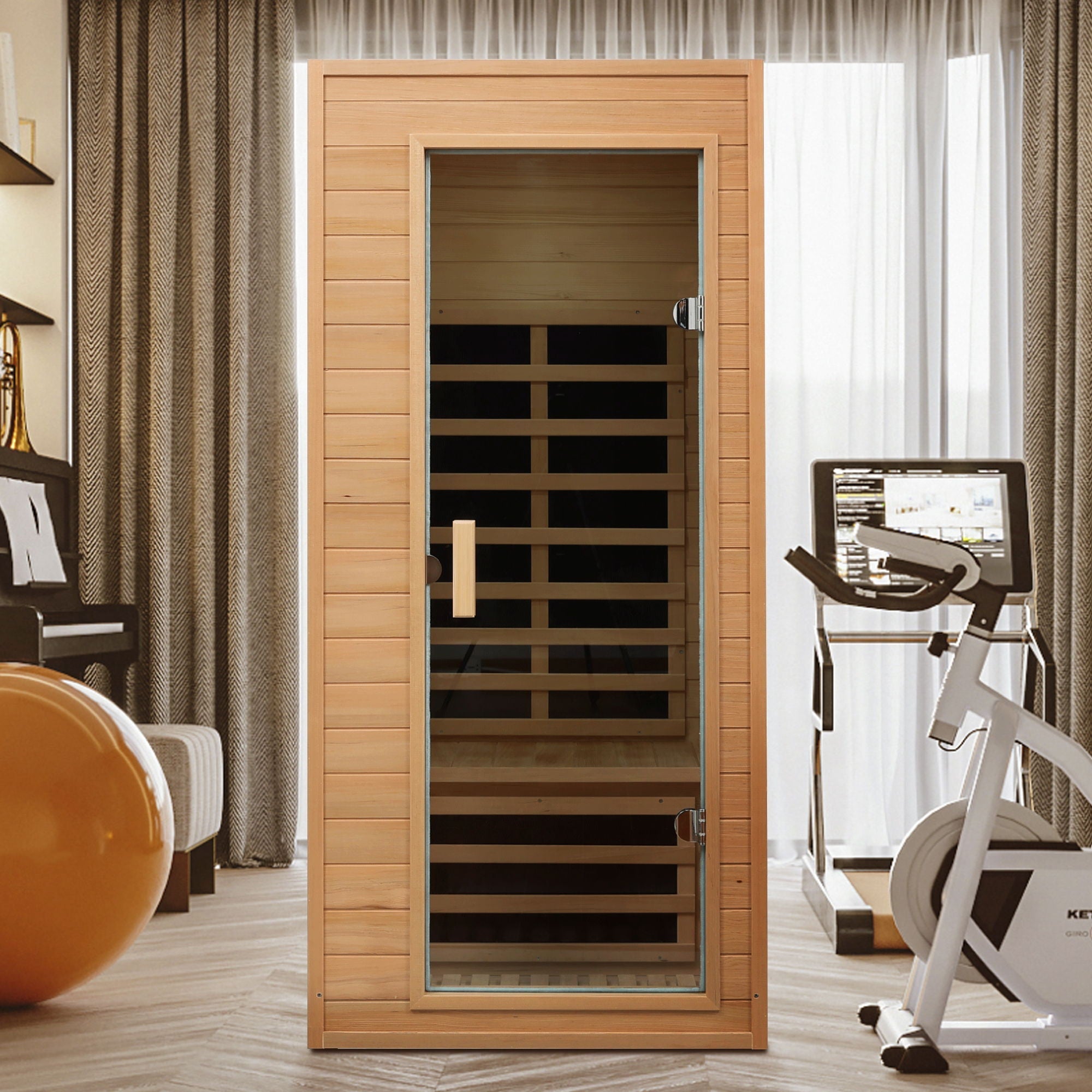 Hemlock Far Infrared Roof Embedded Indoor Sauna Room - The Vitality Estate