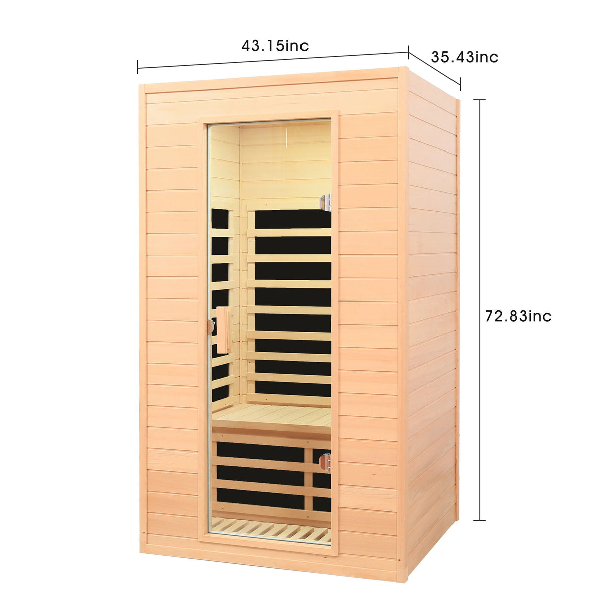 Hemlock Far Infrared Roof Embedded Indoor Sauna Room - The Vitality Estate