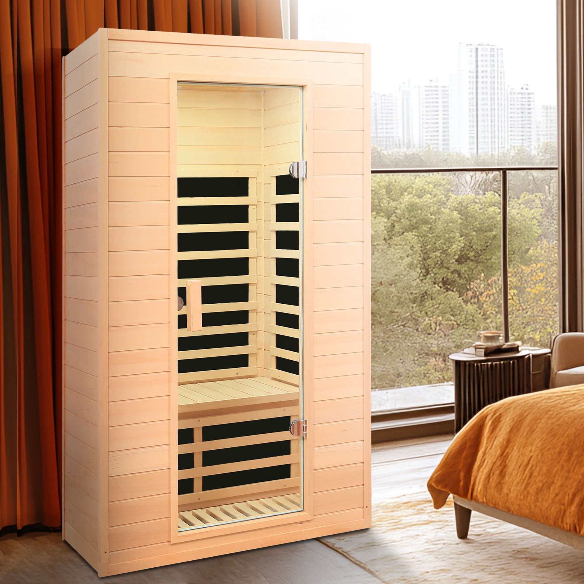 Hemlock Far Infrared Roof Embedded Indoor Sauna Room - The Vitality Estate