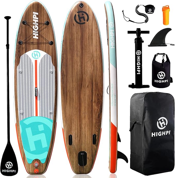 Highpi Inflatable Stand Up Paddle Board for Youth and Adults – Wide Sup with Premium Accessories, Blow Up Paddleboard for Surfing, Fishing, Yoga & More - The Vitality Estate