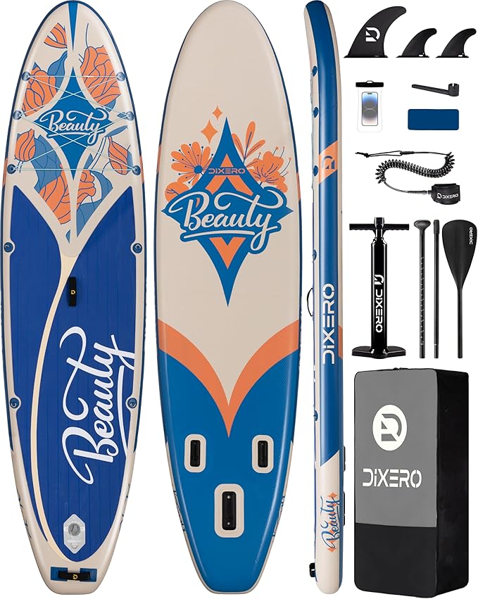 Inflatable Stand Up Paddle Board with SUP Accessories, Anti-Slip EVA Deck, 11'*33" Inflatable Paddle Boards for Adults & Youth of All Skill Levels - The Vitality Estate