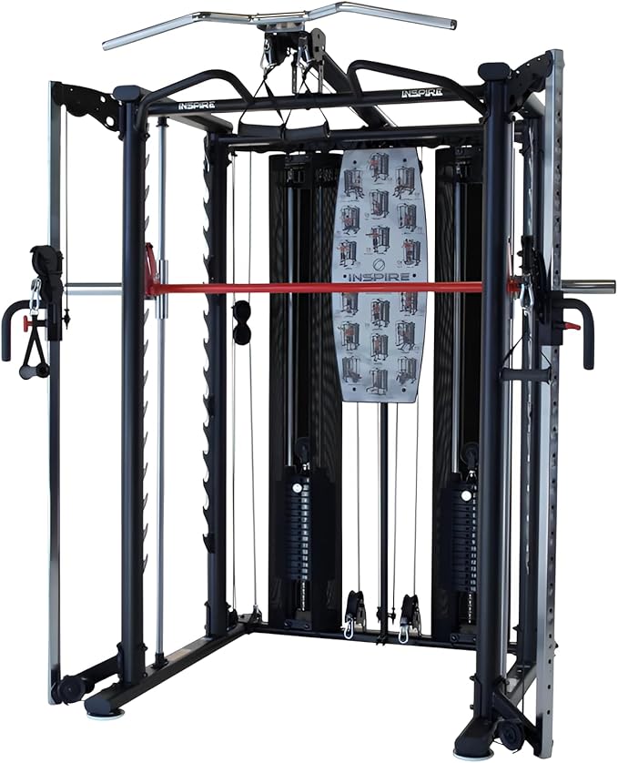 Inspire Fitness Functional Trainer Home Gym, SCS Smith Machine Cage System - Cable Machine Accessories - D-Handles, Ankle Strap & Multi-Function Belt - The Vitality Estate