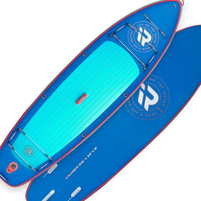 iROCKER Cruiser 7.0 Inflatable Stand Up Paddle Board Premium SUP and Accessories - Beginner Friendly - Extra Wide Base - Tandem Capable - The Vitality Estate