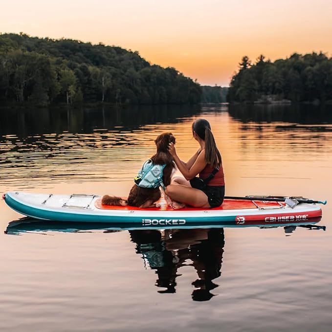 iROCKER Cruiser 7.0 Inflatable Stand Up Paddle Board Premium SUP and Accessories - Beginner Friendly - Extra Wide Base - Tandem Capable - The Vitality Estate