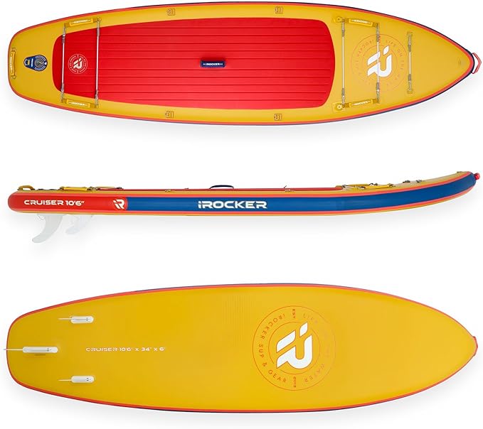 iROCKER Cruiser 7.0 Inflatable Stand Up Paddle Board Premium SUP and Accessories - Beginner Friendly - Extra Wide Base - Tandem Capable - The Vitality Estate