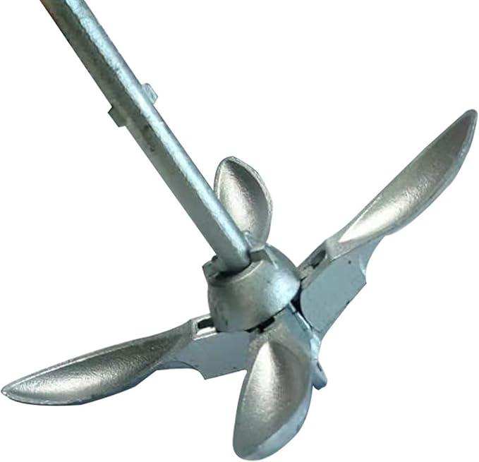 ISURE MARINE 1.5kg/3.5 lbs Boat Anchor ,Kayak Fishing Galvanized Anchor kit, Folding Anchor System for Kayak Canoes Accessories - The Vitality Estate