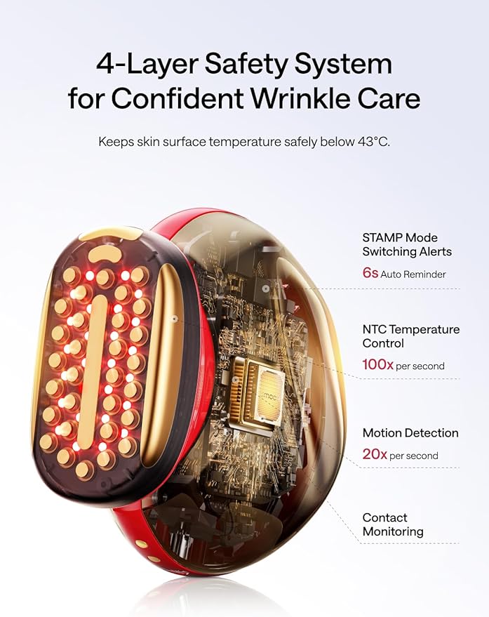 JMOON NouvelleSkin Facial Toning Device, FDA-Cleared Microcurrent Facial Device and Red Light Therapy for Face, 4 Modes & 5 Intensity Levels for Personalized Face Lift & Smoothing. M30U PR - The Vitality Estate