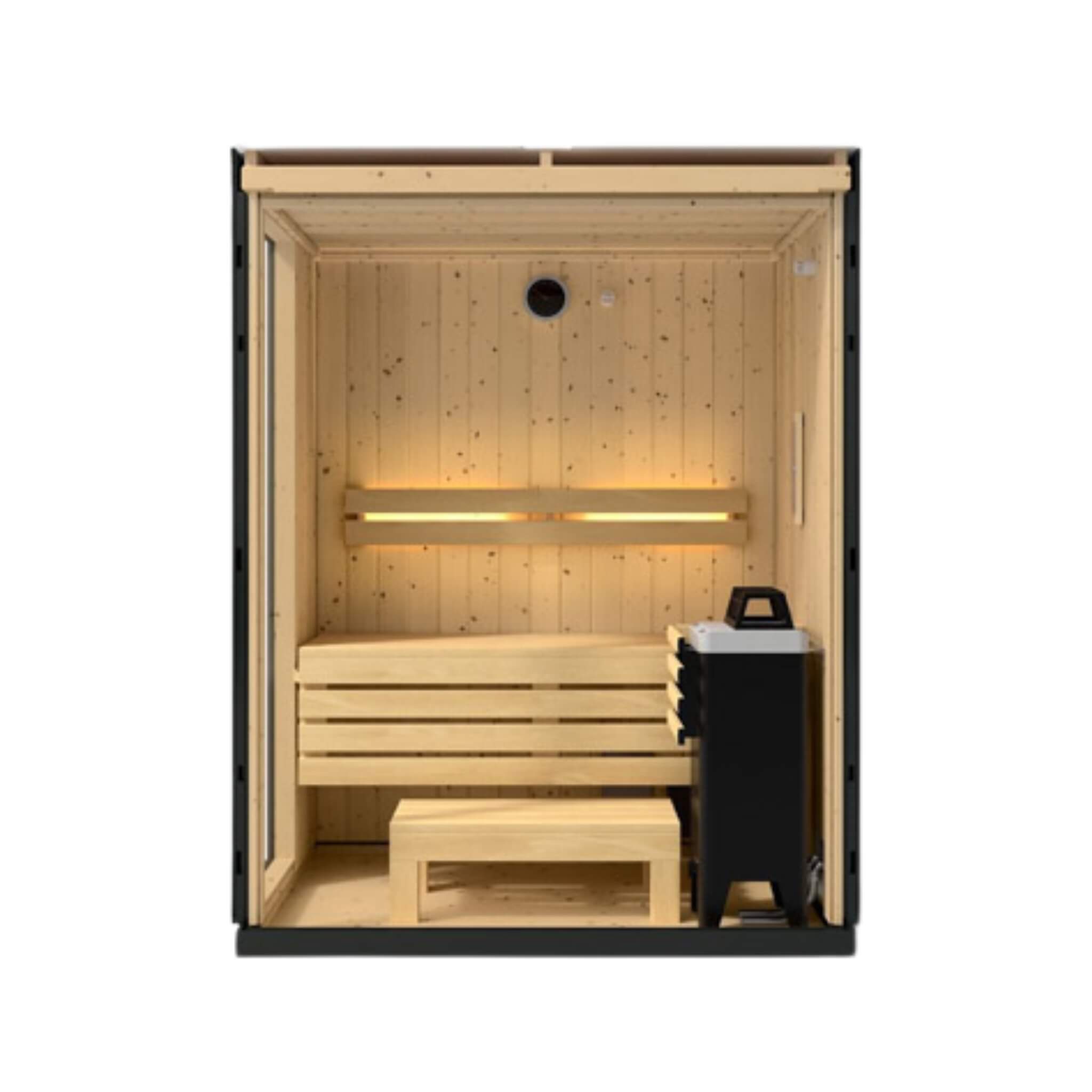 Kohler C1 Indoor Graphite Gray Freestanding Alcove Design Sauna Kit (SAK93182) - The Vitality Estate