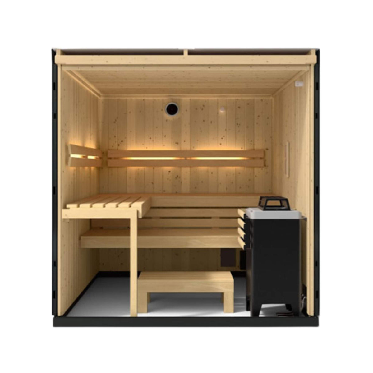 Kohler C1 Indoor Graphite Gray Freestanding Alcove Design Sauna Kit (SAK93182) - The Vitality Estate