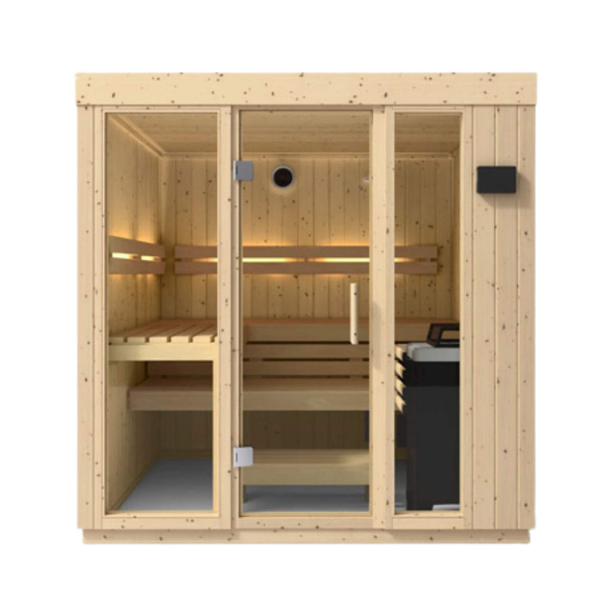 Kohler C1 Luxury Indoor Scandinavian Spruce Home Sauna Kit (SAK60418) - The Vitality Estate