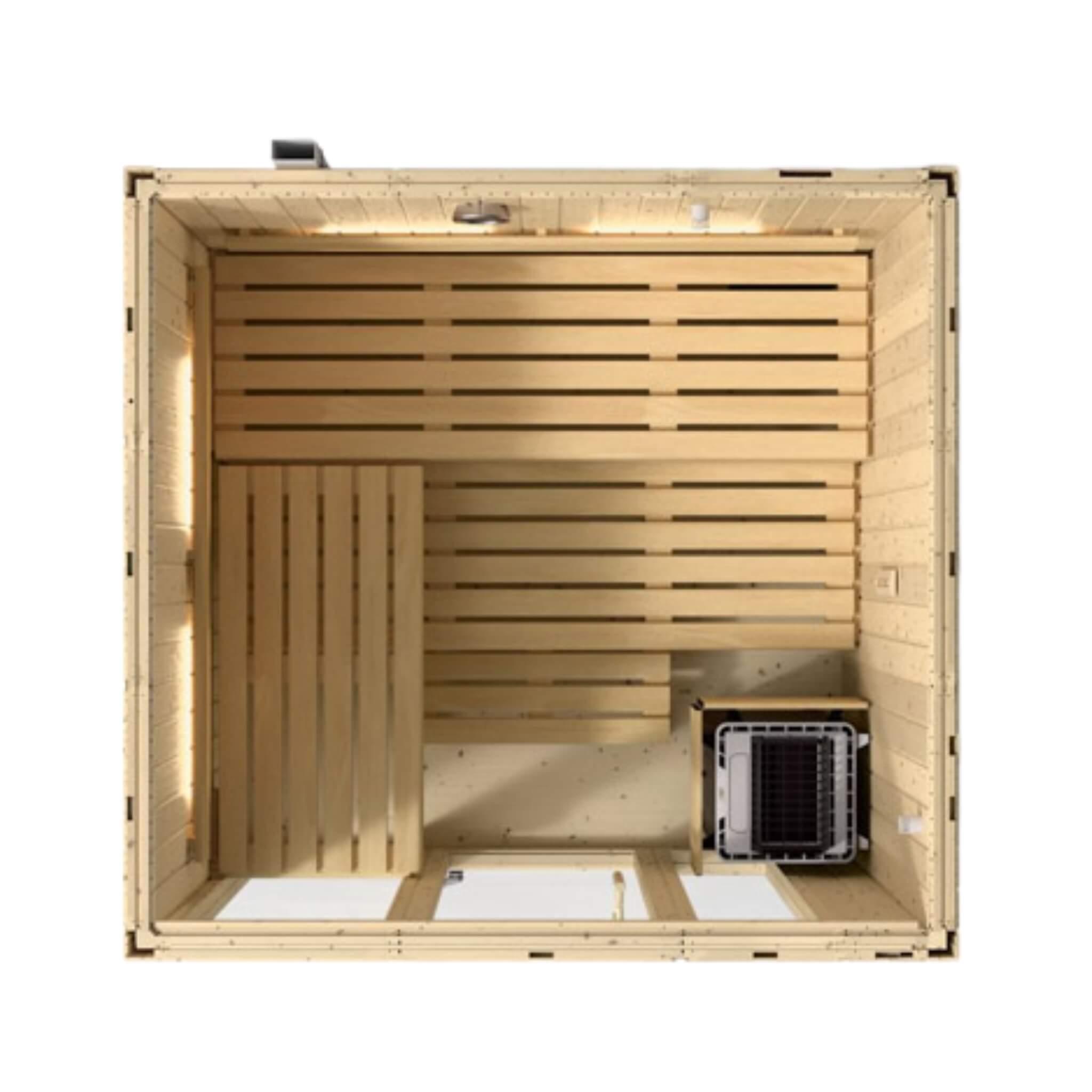 Kohler C1 Luxury Indoor Scandinavian Spruce Home Sauna Kit (SAK60418) - The Vitality Estate