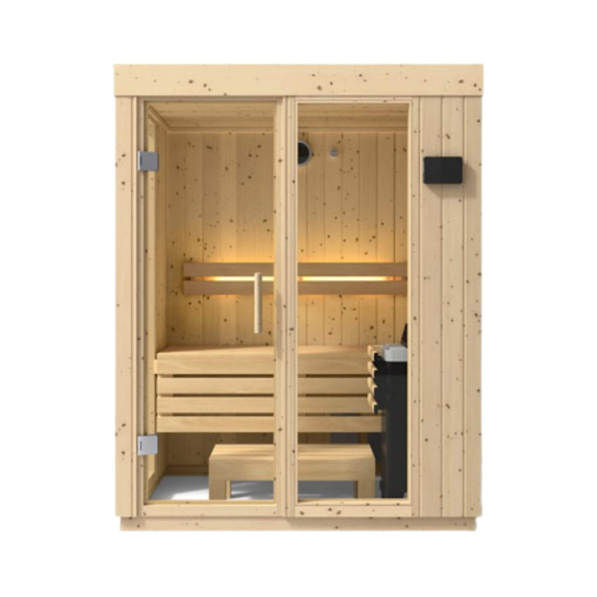 Kohler C1 Luxury Indoor Scandinavian Spruce Home Sauna Kit (SAK60418) - The Vitality Estate