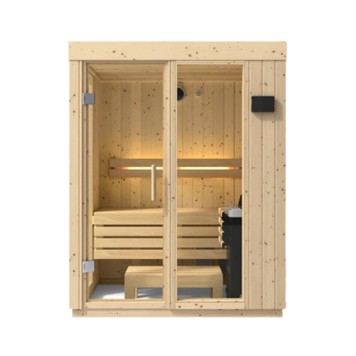 Kohler C1 Luxury Indoor Scandinavian Spruce Home Sauna Kit (SAK60418) - The Vitality Estate