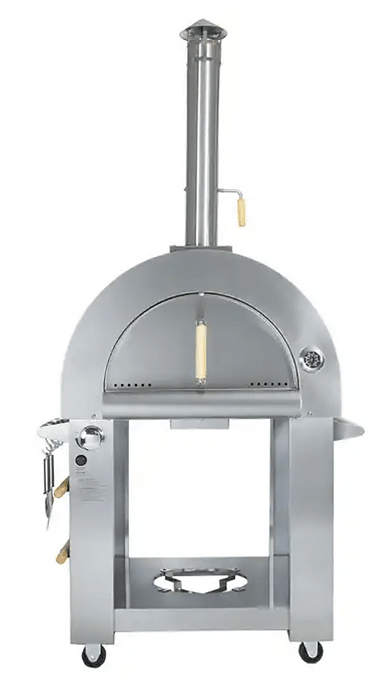 KoKoMo 32” Dual Fuel Pizza Oven - Gas or Wood-Fired Stainless Steel Outdoor Oven - The Vitality Estate