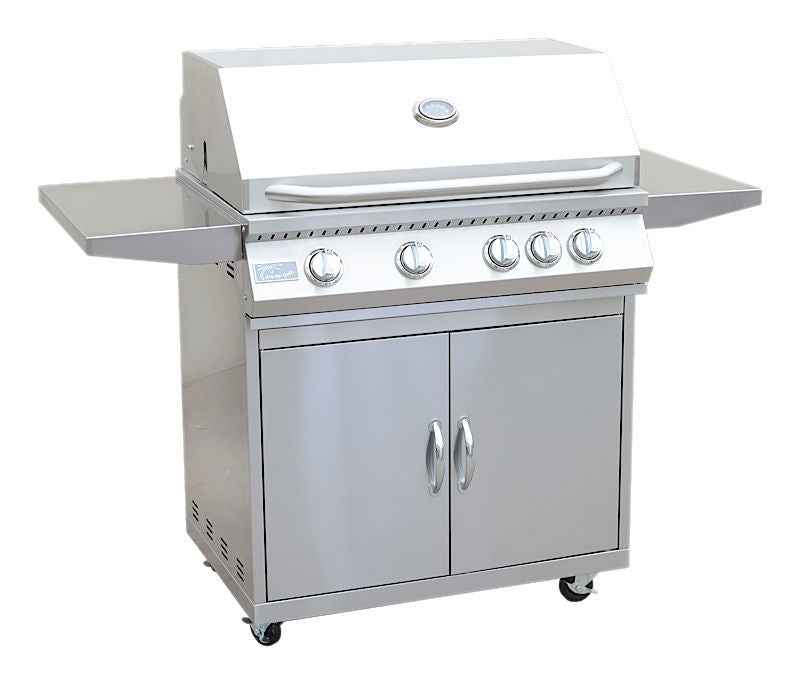 KoKoMo BBQ Grill Classic 32” 4-Burner with Cart – 304 Stainless Steel - The Vitality Estate