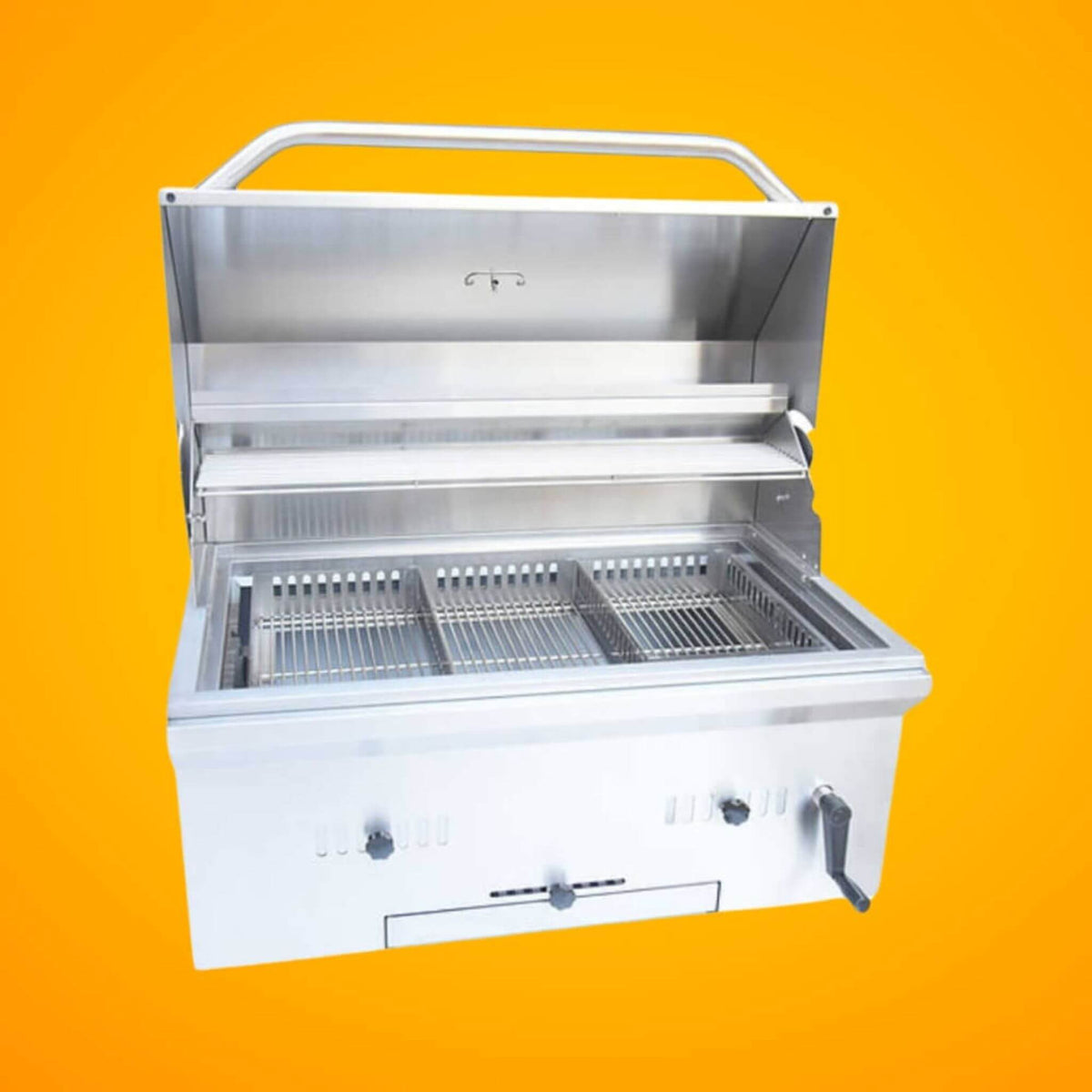 KoKoMo Grills Premium Built-In Charcoal Grill With 304 Stainless Steel And Adjustable Heat Tray, 32" (SAK32504) - The Vitality Estate