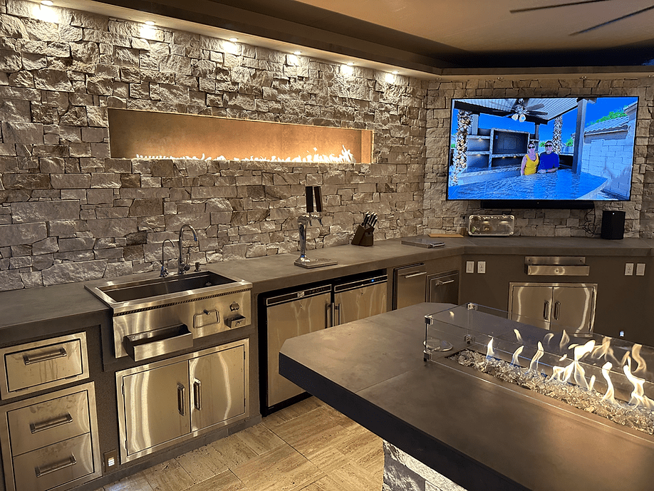 KoKoMo Luxury Outdoor Kitchen BBQ Island - Custom Built Premium Cooking Station for Your Backyard - The Vitality Estate
