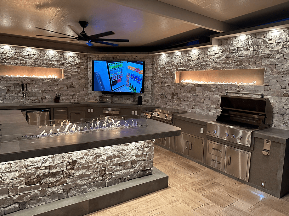 KoKoMo Luxury Outdoor Kitchen BBQ Island - Custom Built Premium Cooking Station for Your Backyard - The Vitality Estate