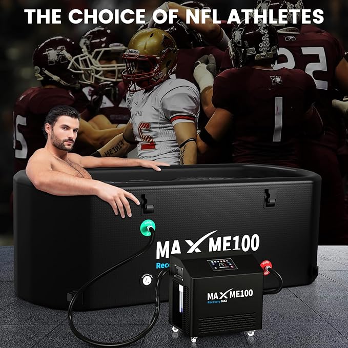 MAXME100® Cold Plunge Tub, Ice Bath Tub, XXXL Cold Plunge With Non-Slip Step, Upgraded HSBMF Material, Dual- Action Pump, Water Chiller Compatible, Portable, Inflatable, Outdoor, Indoor, Athletes - The Vitality Estate