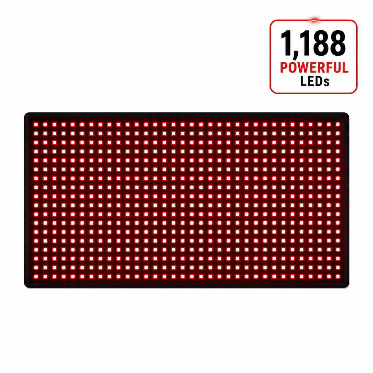 Medium Red Light Pad for Pain Relief & Recovery | 16" x 11" | 1188 LEDs + 12V Car Adapter - The Vitality Estate