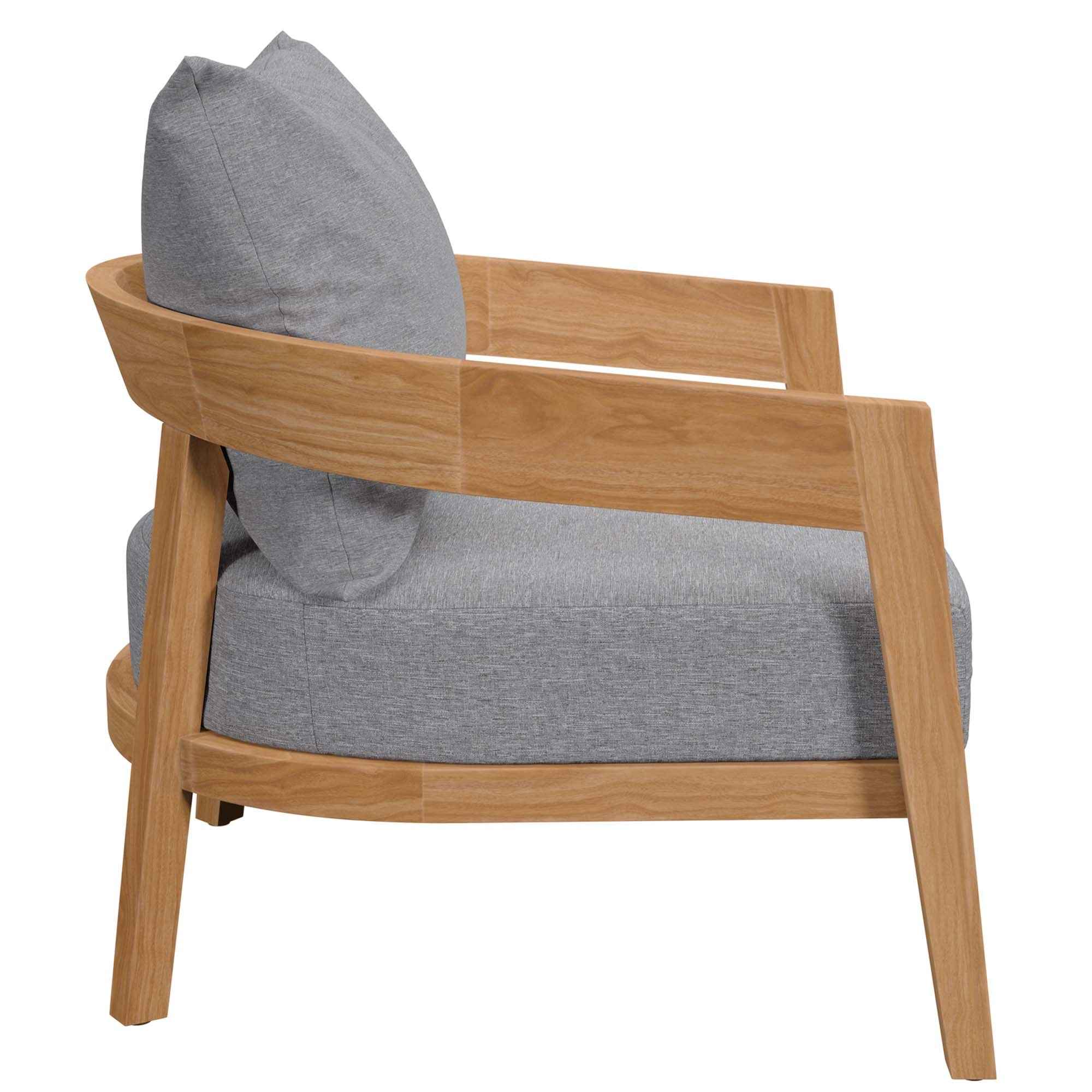 Modway Brisbane Outdoor Patio Set - 3-Piece Grey Teak Furniture for Stylish Patios - The Vitality Estate