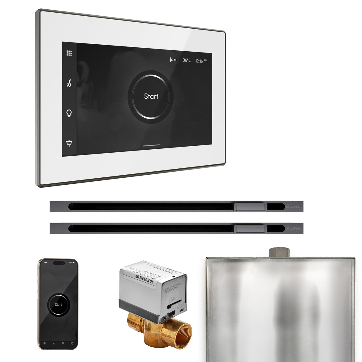 Mr. Steam XButler Max Steam Shower Control Package with iSteamX Control and Linear Steamhead - The Vitality Estate