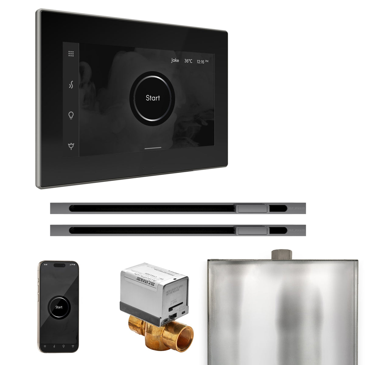 Mr. Steam XButler Max Steam Shower Control Package with iSteamX Control and Linear Steamhead - The Vitality Estate