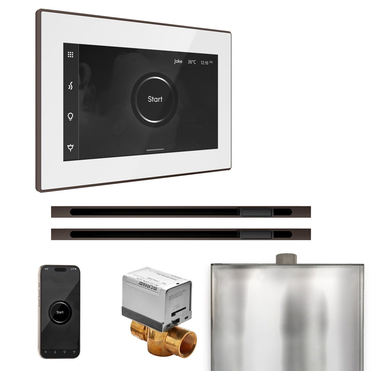 Mr. Steam XButler Max Steam Shower Control Package with iSteamX Control and Linear Steamhead - The Vitality Estate