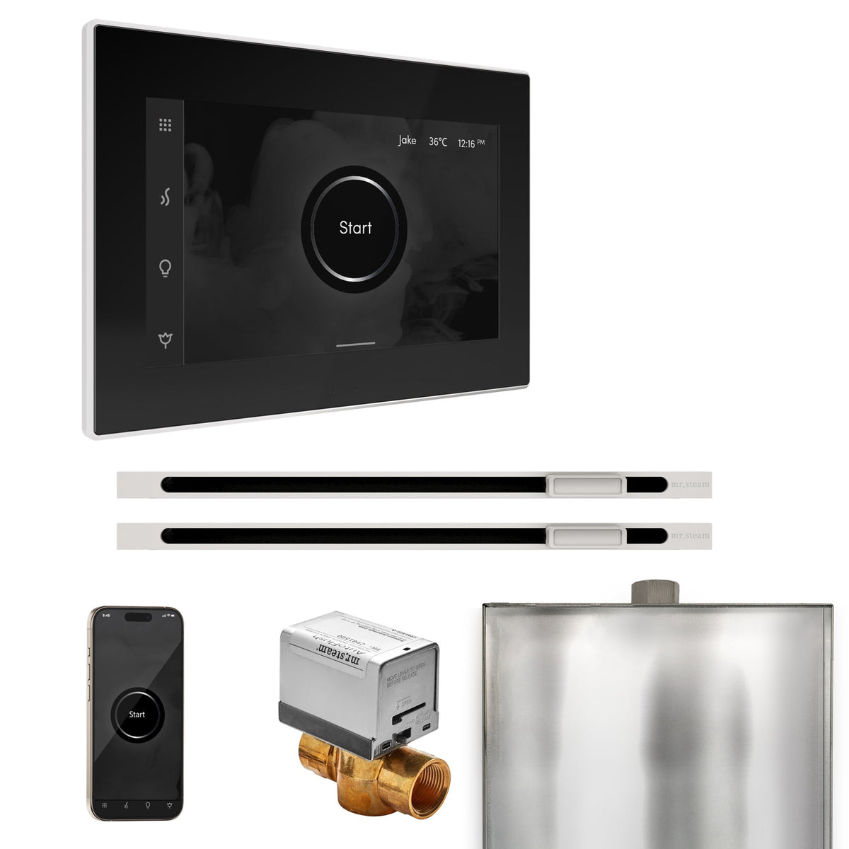 Mr. Steam XButler Max Steam Shower Control Package with iSteamX Control and Linear Steamhead - The Vitality Estate