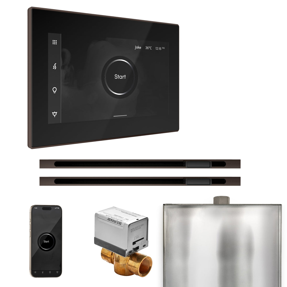 Mr. Steam XButler Max Steam Shower Control Package with iSteamX Control and Linear Steamhead - The Vitality Estate