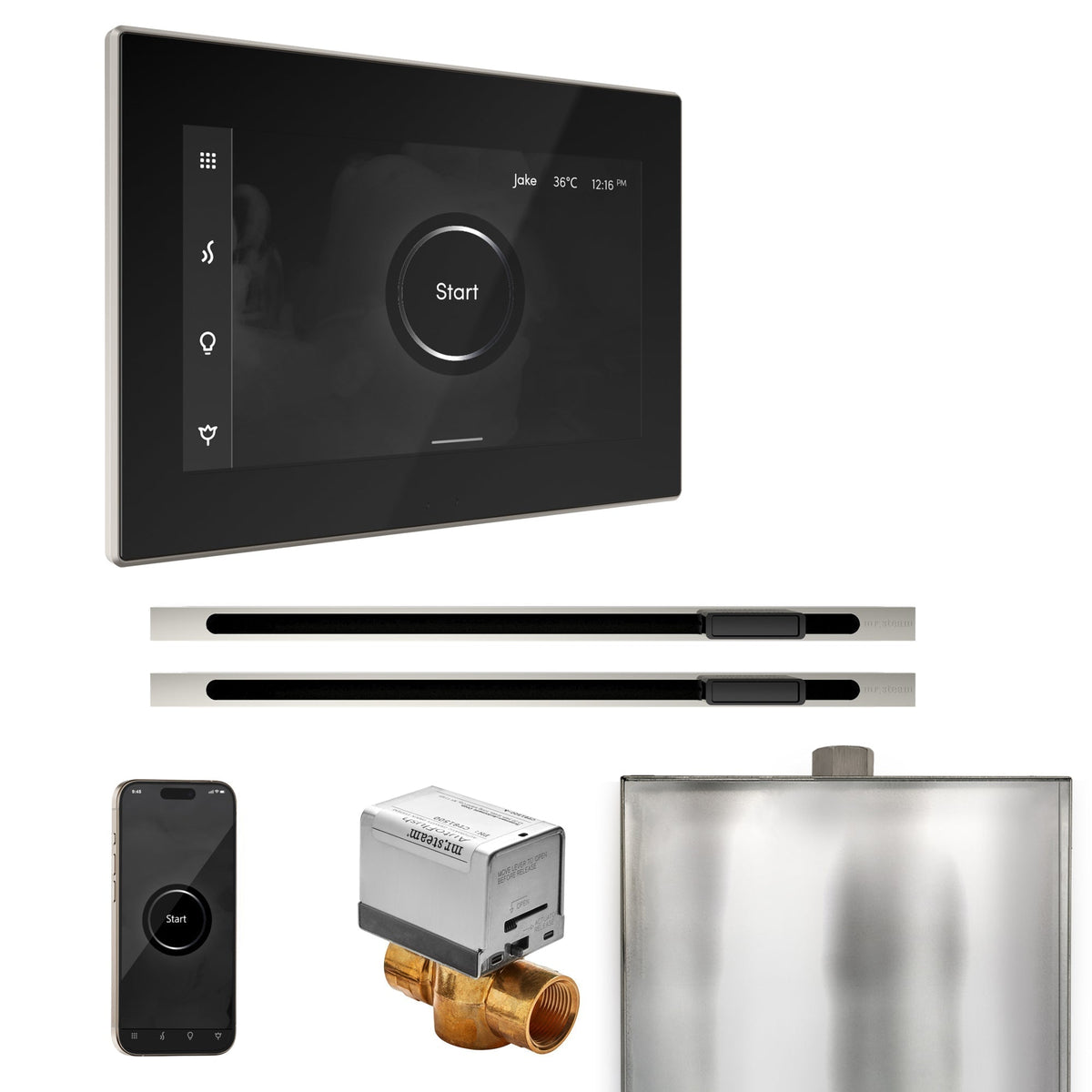 Mr. Steam XButler Max Steam Shower Control Package with iSteamX Control and Linear Steamhead - The Vitality Estate