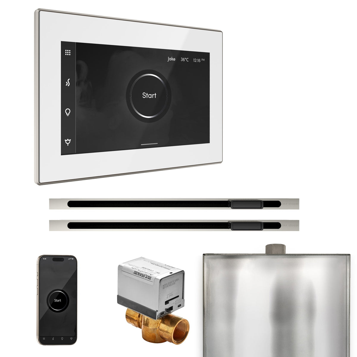 Mr. Steam XButler Max Steam Shower Control Package with iSteamX Control and Linear Steamhead - The Vitality Estate