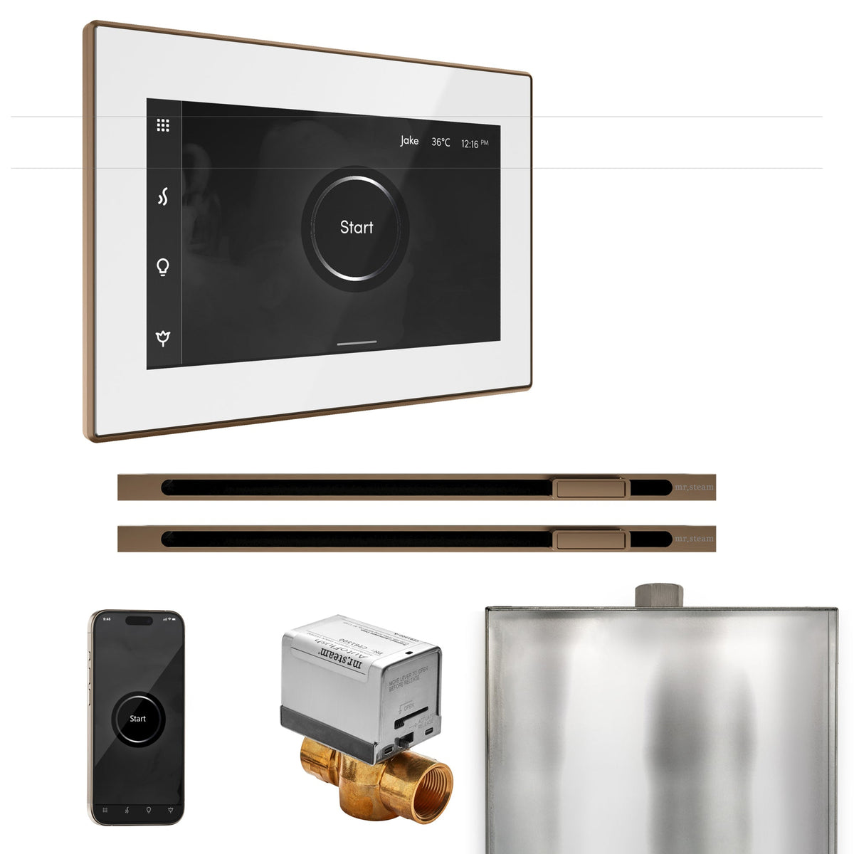 Mr. Steam XButler Max Steam Shower Control Package with iSteamX Control and Linear Steamhead - The Vitality Estate