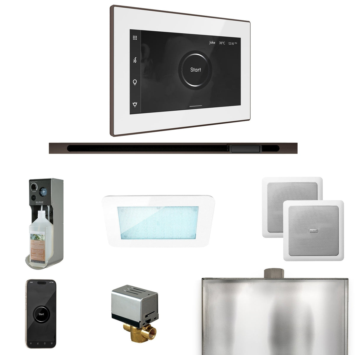 Mr. Steam XDream Steam Shower Control Package with iSteamX Control and Linear Steamhead - The Vitality Estate