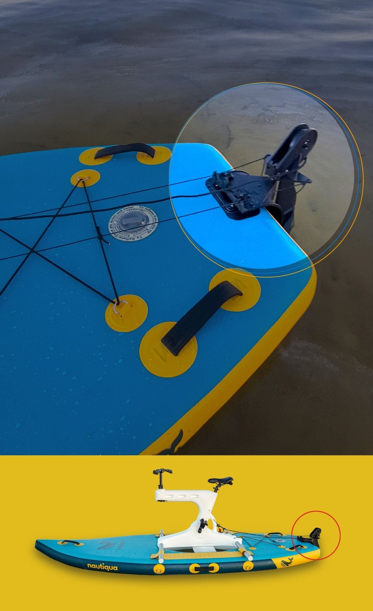 Nautiqua | BELIZE | Premium Paddleboard Water Bike - The Vitality Estate