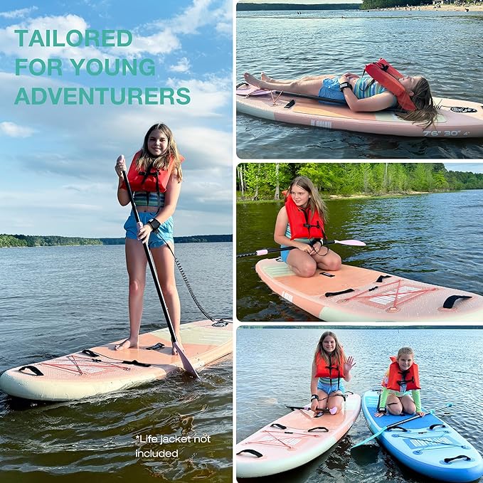 Niphean Inflatable Stand Up Paddle Board with SUP Accessories, Anti-Slip EVA Deck, 10’6’’ Inflatable Paddle Boards for Adults & Youth of All Skill Levels - The Vitality Estate