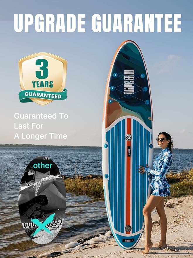 Niphean Inflatable Stand Up Paddle Board with SUP Accessories, Anti-Slip EVA Deck, 10’6’’ Inflatable Paddle Boards for Adults & Youth of All Skill Levels - The Vitality Estate