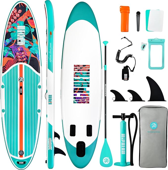 Niphean Inflatable Stand Up Paddle Board with SUP Accessories, Anti-Slip EVA Deck, 10’6’’ Inflatable Paddle Boards for Adults & Youth of All Skill Levels - The Vitality Estate