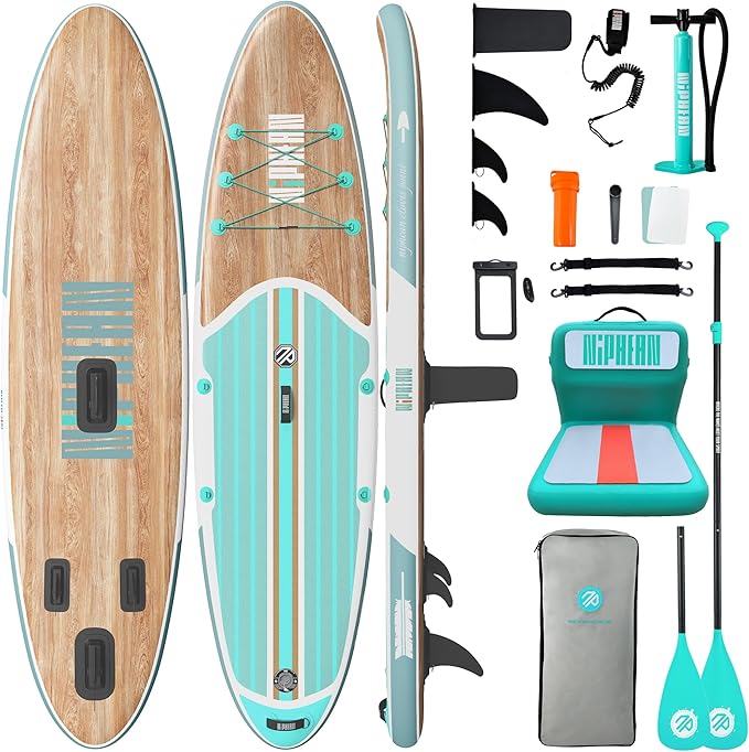 Niphean Inflatable Stand Up Paddle Board with SUP Accessories, Anti-Slip EVA Deck, 10’6’’ Inflatable Paddle Boards for Adults & Youth of All Skill Levels - The Vitality Estate