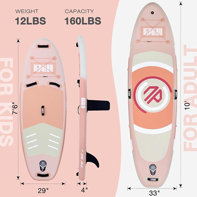 Niphean Inflatable Stand Up Paddle Board with SUP Accessories, Anti-Slip EVA Deck, 10’6’’ Inflatable Paddle Boards for Adults & Youth of All Skill Levels - The Vitality Estate