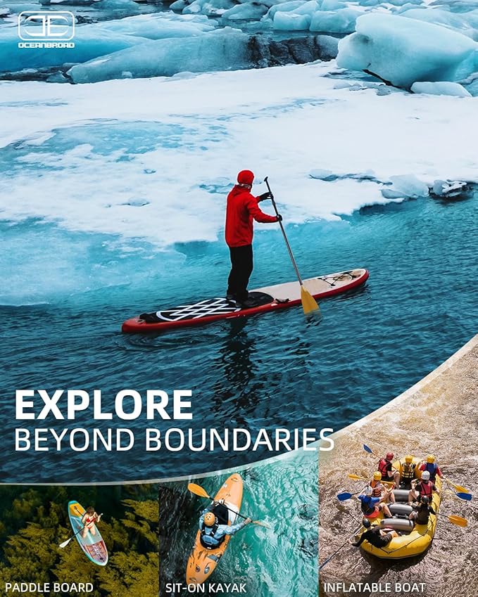OCEANBROAD SUP Paddle - Adjustable Stand-Up Paddle for Paddleboard Kayak, Adjustable Aluminum Alloy Shaft with Reinforced Nylon Blades - The Vitality Estate