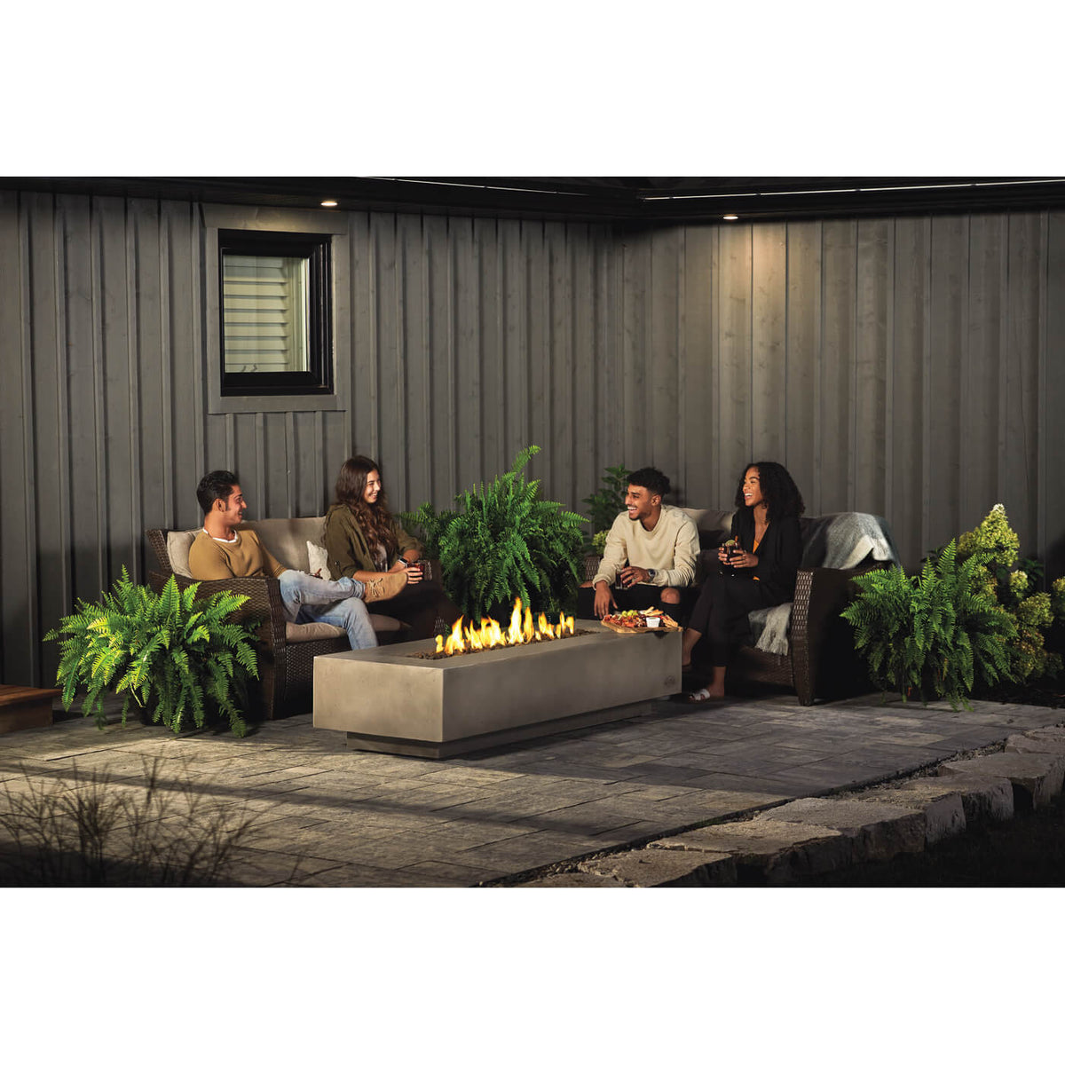 Patio Elegance Fire Table - 72-Inch Nexus for Ultimate Outdoor Enjoyment - The Vitality Estate