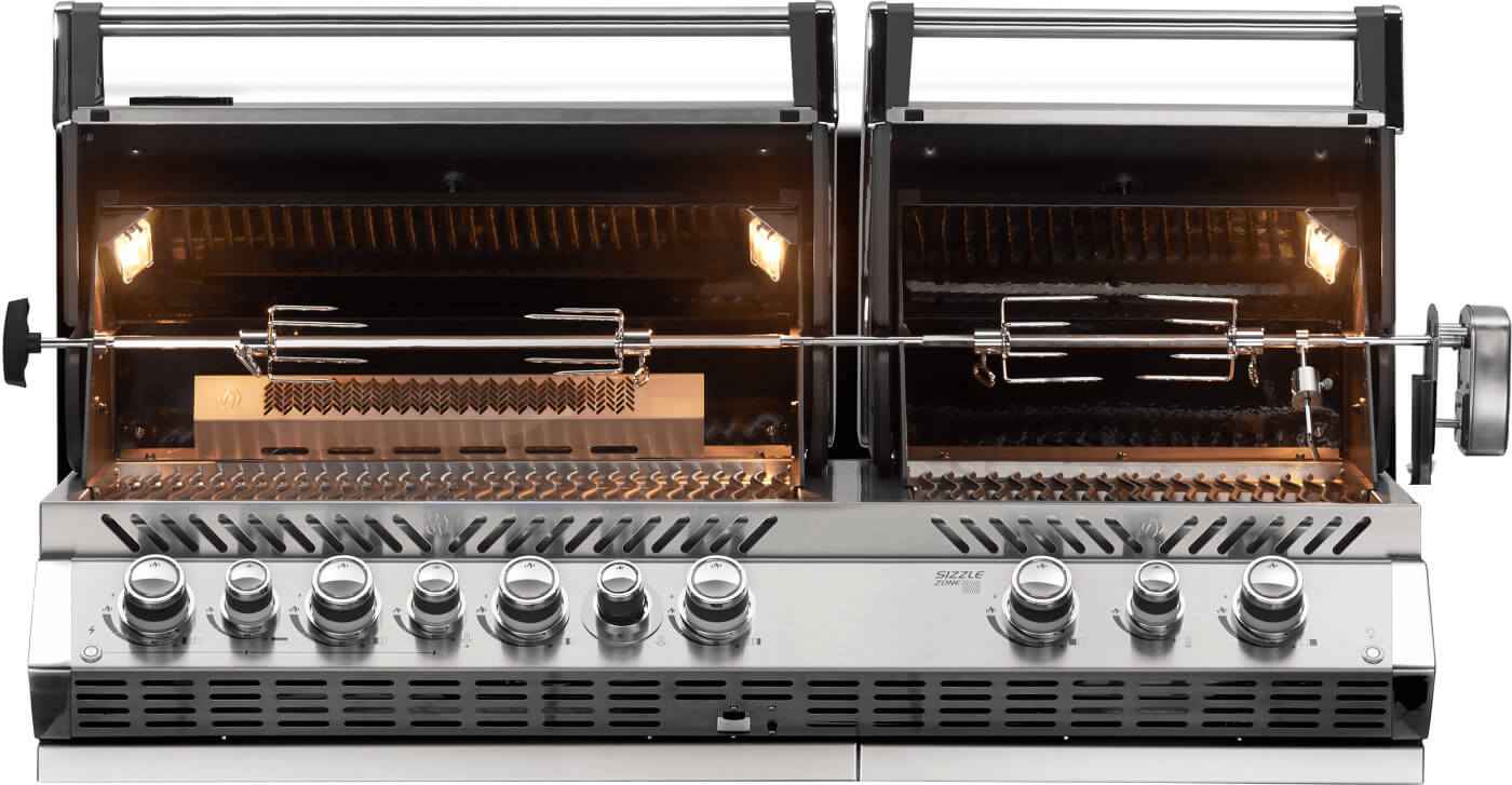 Patio Elegance Gas Grill - Built-in Prestige PRO™ 825 with Infrared Rear Burner - The Vitality Estate