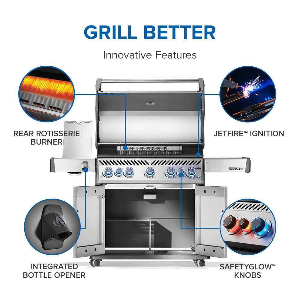 Patio Elegance Gas Grill Rogue PRO‑S 625 RSIB with Infrared Side and Rear Burners - The Vitality Estate