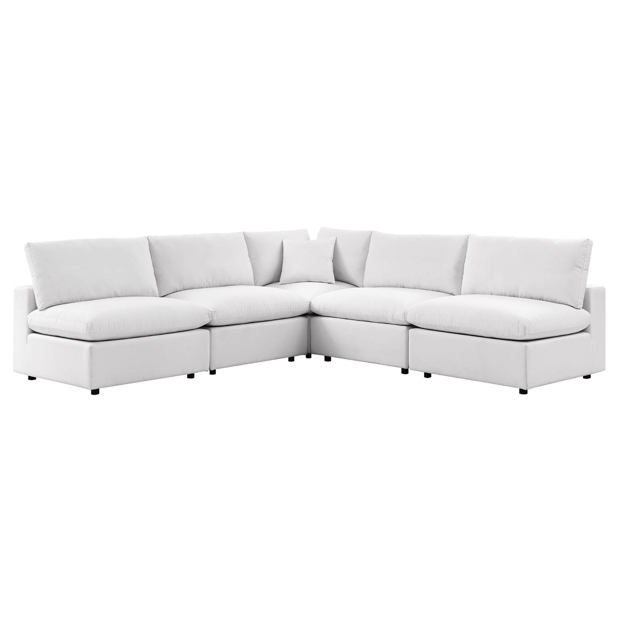 Patio Elegance Outdoor Sectional Sofa Set by Modway – Stylish 5-Piece Furniture for Patios - The Vitality Estate